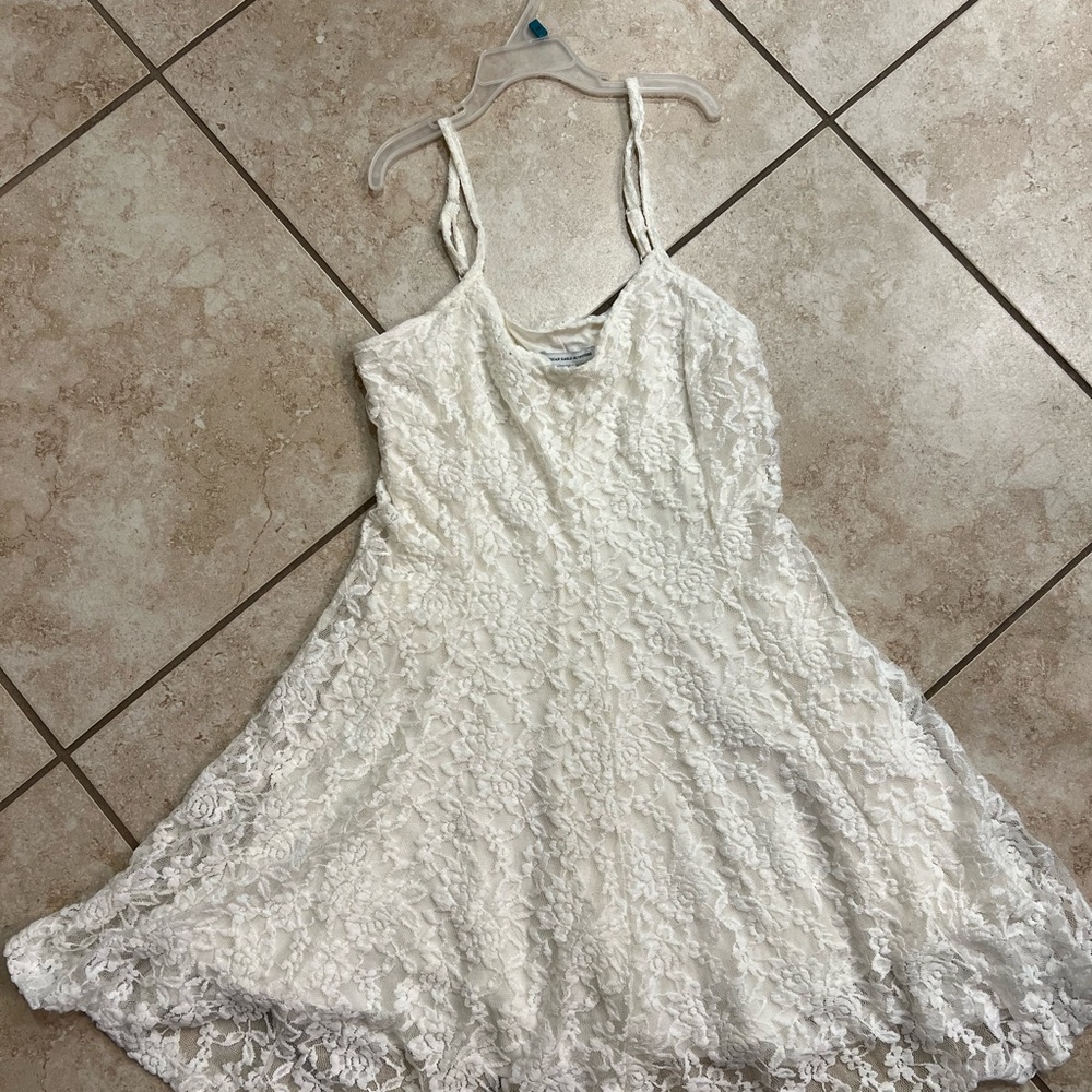 American Eagle White Lace Dress